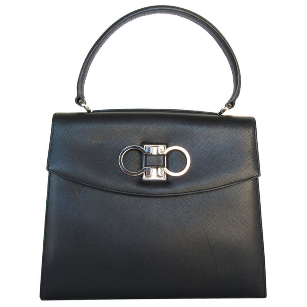 Salvatore Ferragamo handbag Gancini leather black